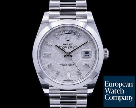 rolex 228206 meteorite|rolex meteorite dial day date.